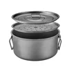 Grey 1800ml soup pot (with lid and steaming rack)