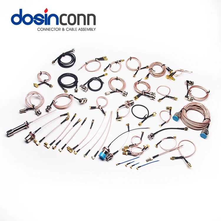 RF Types Male to Female Cable Straight Right Angle with RG174 RG176 RG178 RG197 RG316 Custom Jumper Coaxial Coax Assembly Wire
