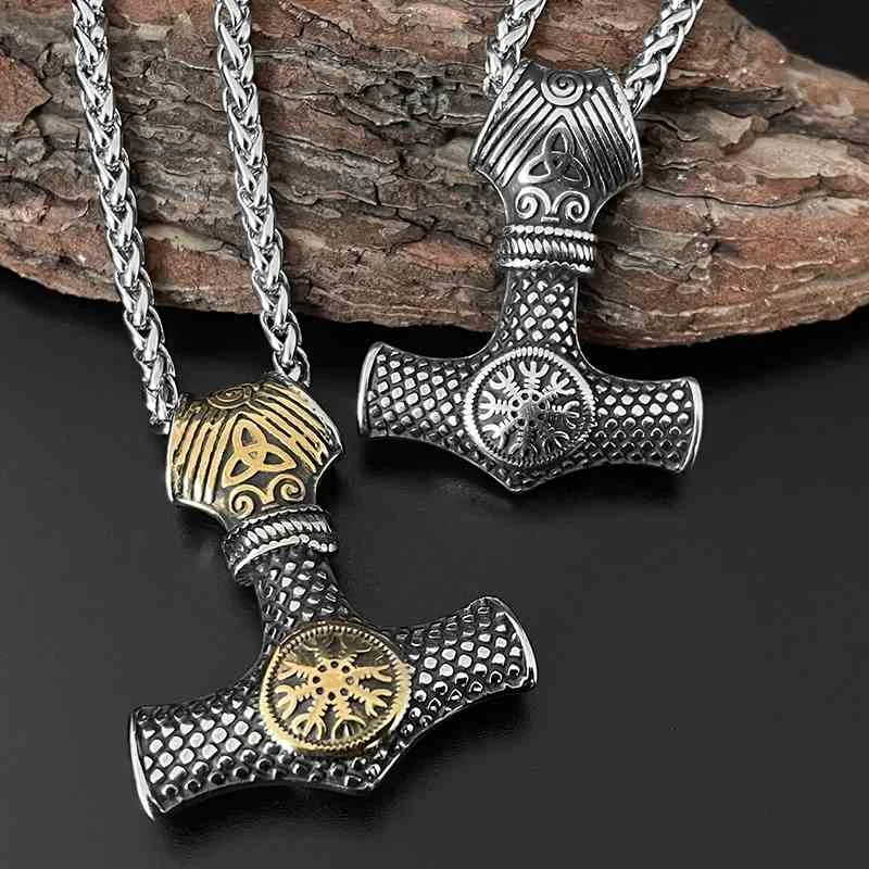 Wholesale Trendy Men's Stainless Steel Viking Jewelry Thro Hammer