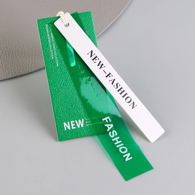 Custom Fashion Design High-density  Cheap Clothing Hangtag String Customized Logo Tag Strings Clothing Swing Tag