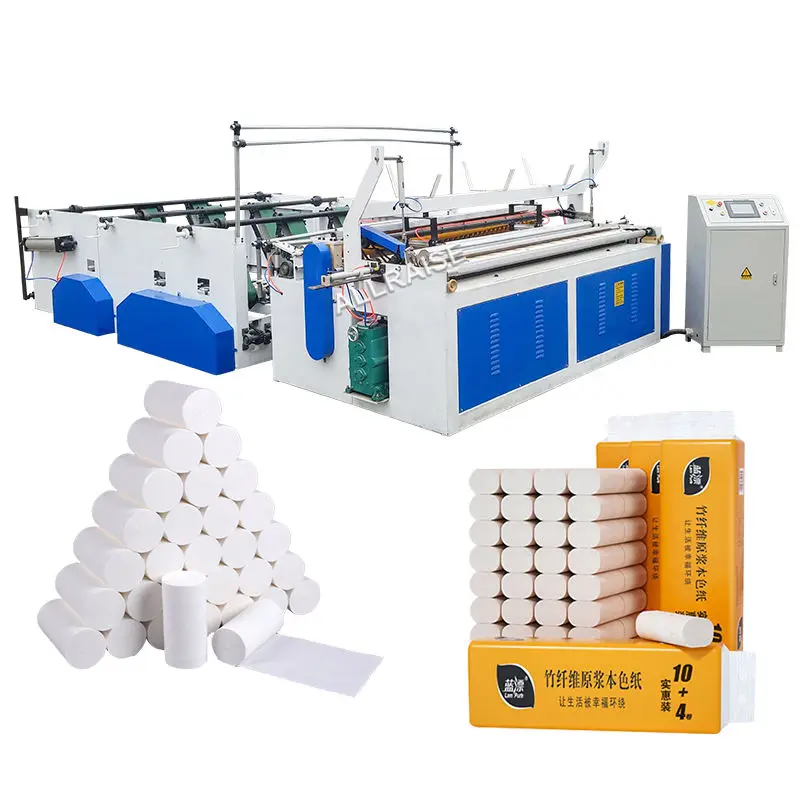 Automatic Toilet Tissue Paper Making Machine Toilet Tissue Roll Rewinding Perforating Production Line Kitchen Towel Machinery