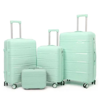 Luggage sets OEM custom wholesale zipper closure Breakproof travel case can be extended lightweight trolley suitcase luggage