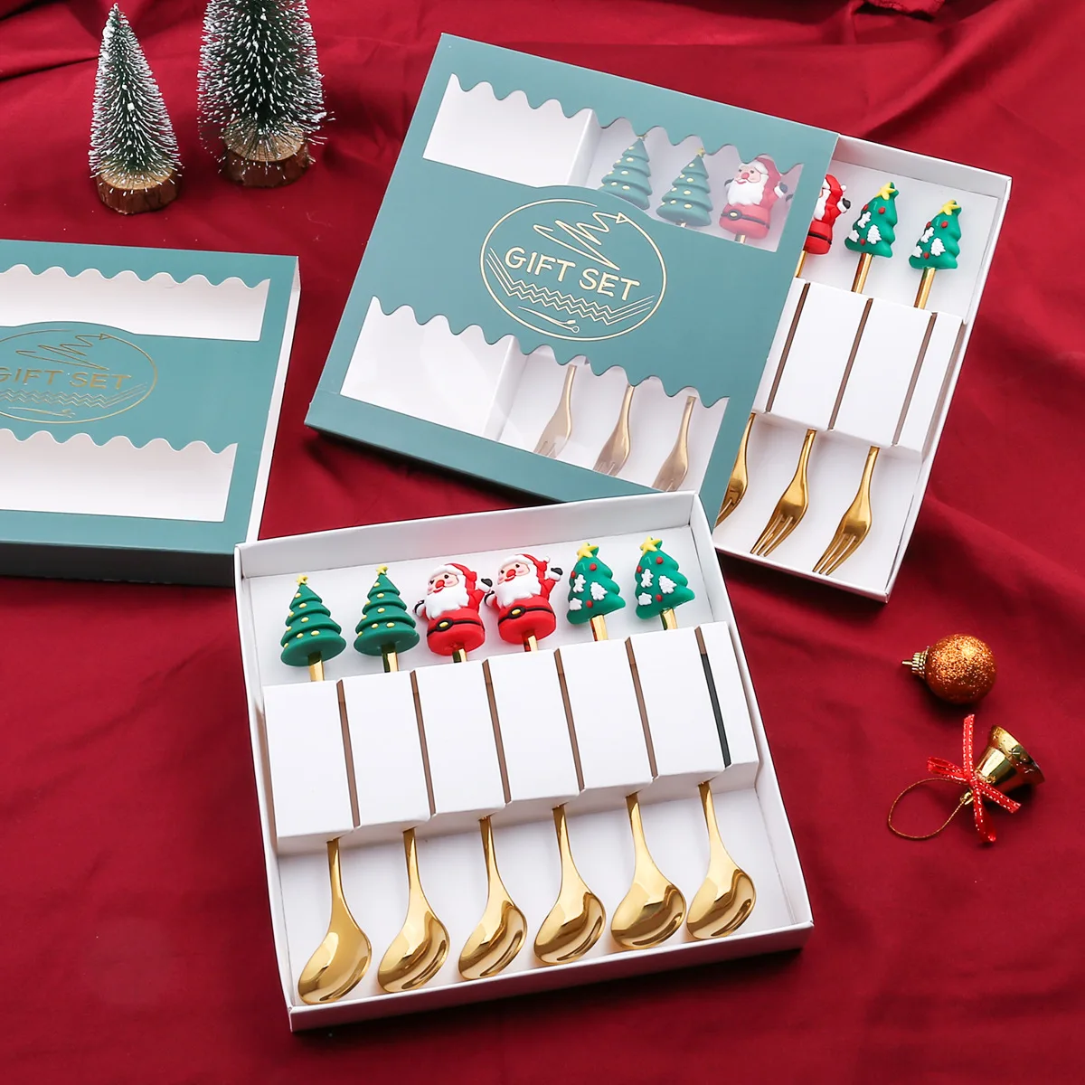 16 PCS Christmas Coffee Tea Spoons Set, PBIEHSR Stainless