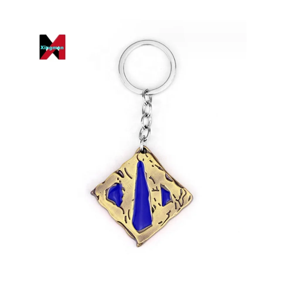 Factory Metal Key Chain Game Vintage Dota 2 Logo Alloy Metal Pendant Keychain for Man Car
