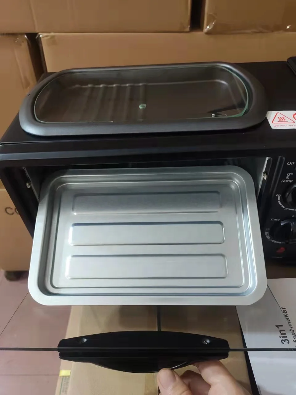 2022 Household 3-in-1 Breakfast Maker with Toast Oven and Coffee Maker Electric Frying Pan for Indoor and Outdoor Use