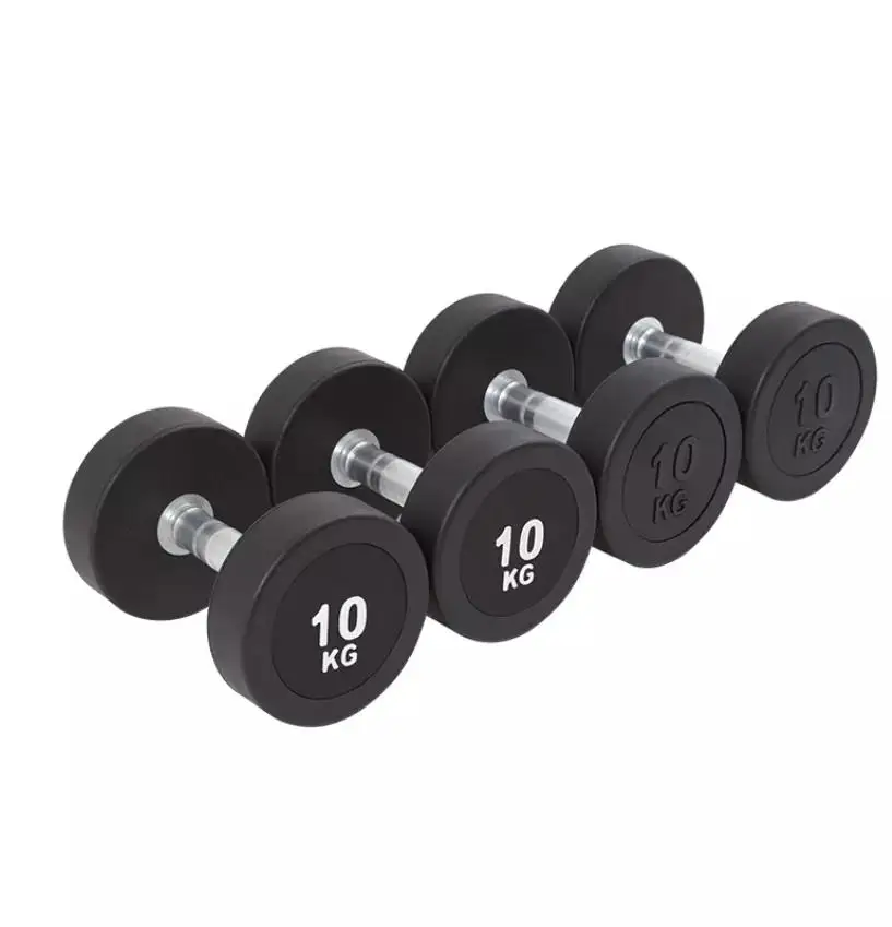 Gym Home Dumbbells Fixed Black Urethane Round Dumbbells Sets - Buy Gym ...