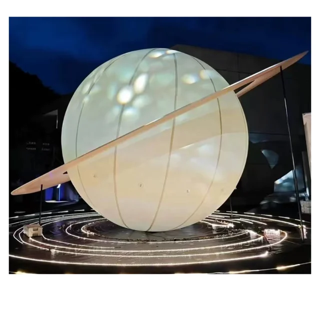 Custom Large Inflatable Led Light Projection Sphere Moon Balls For Commercial Festival Event Decorations