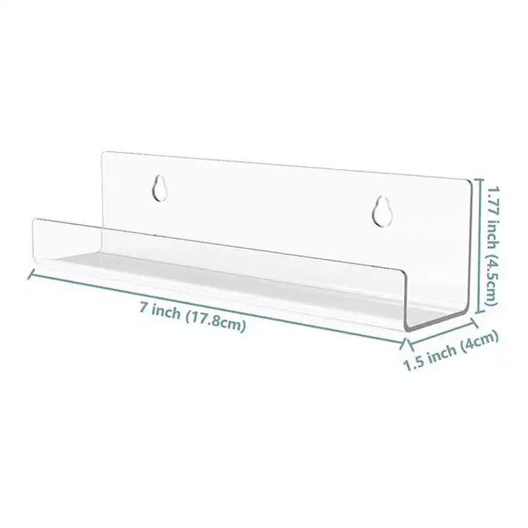 Acrylic Record Rack Cd Display Clear Shelf Wall Mount Album Display