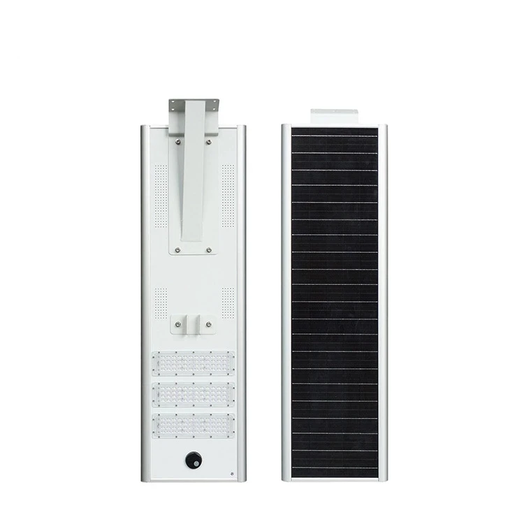 High Quality Integrated All In One 60 Watt Panel IP65  LED Smart Automatic Motion Solar Power Street Light with Inbuilt battery