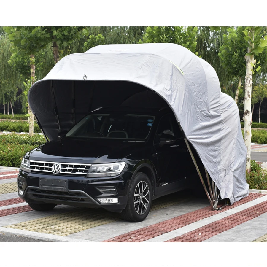 Iron Galvanized Easy Use Garage Outdoor Carport Canopy Folding Car ...