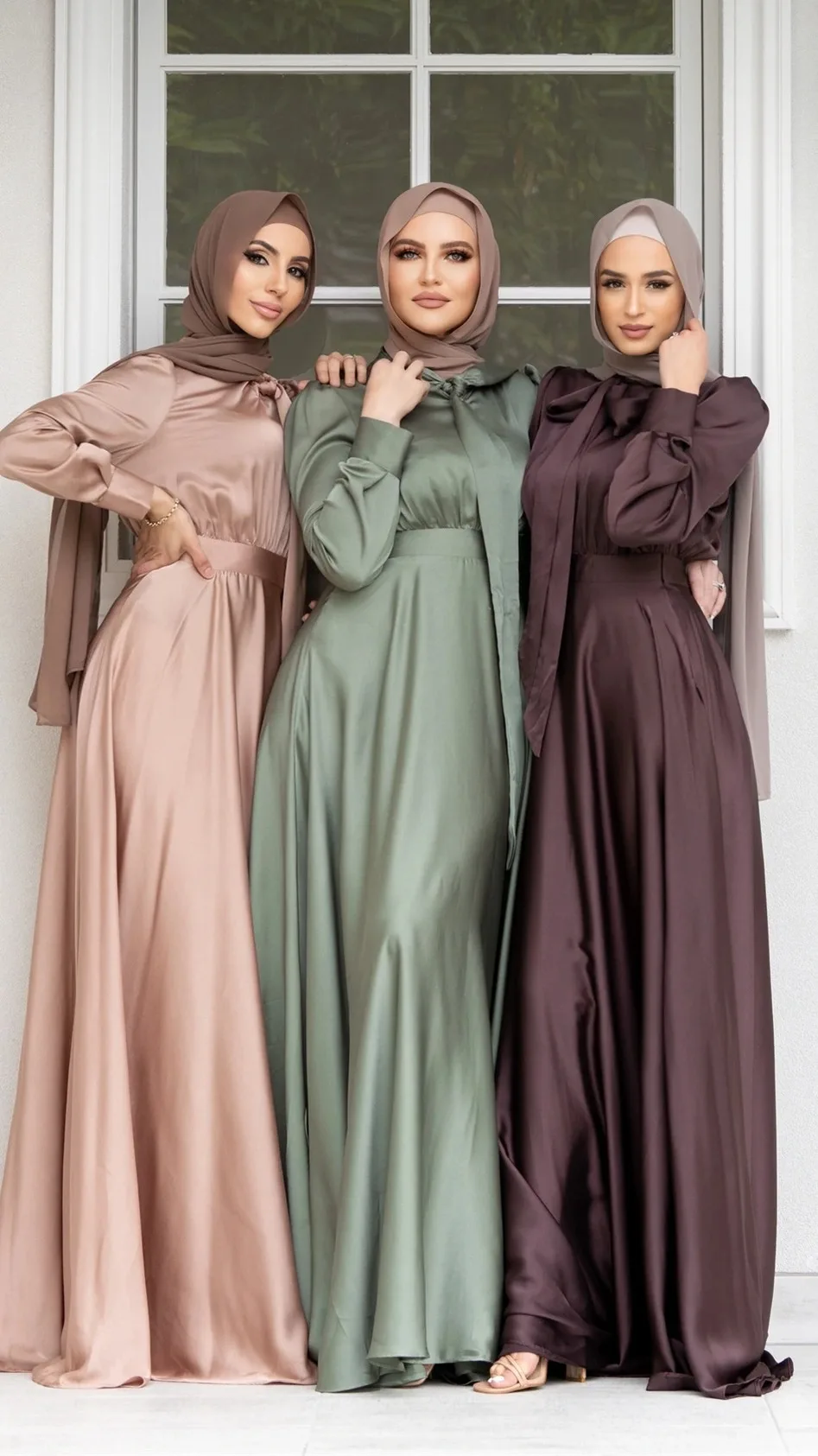 Long buy Satin Maxi Dress