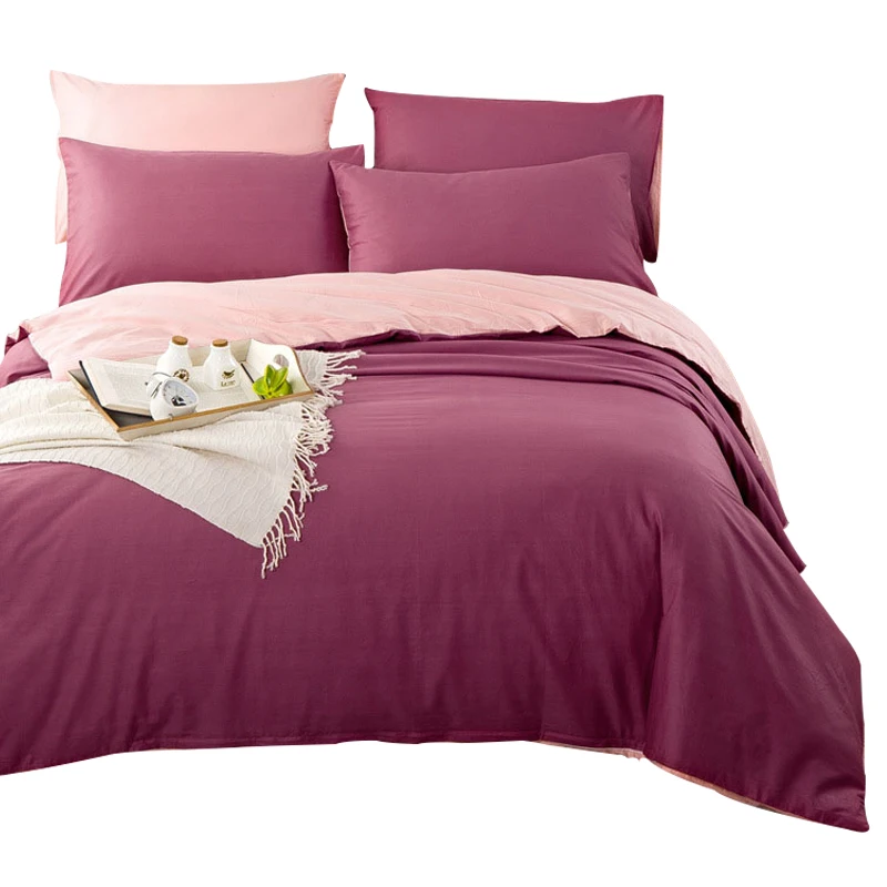 High Grade Solid Color 100 Cotton 300tc Bed Sheets Comforter Sets