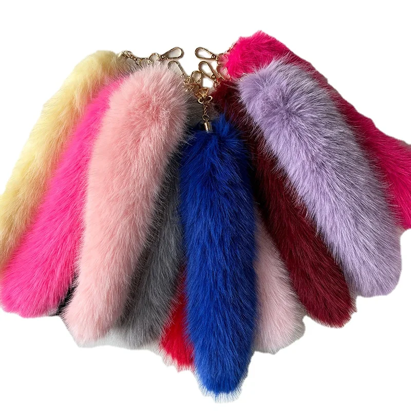 Therian Tail Porte-clés Pendentif Queue De Renard – 40 Cm – Fourrure Véritable – Doux Et Décoratif Therian Tail Porte-clés Pendentif Queue De Renard – 40 Cm – Fourrure Véritable – Doux Et Décoratif