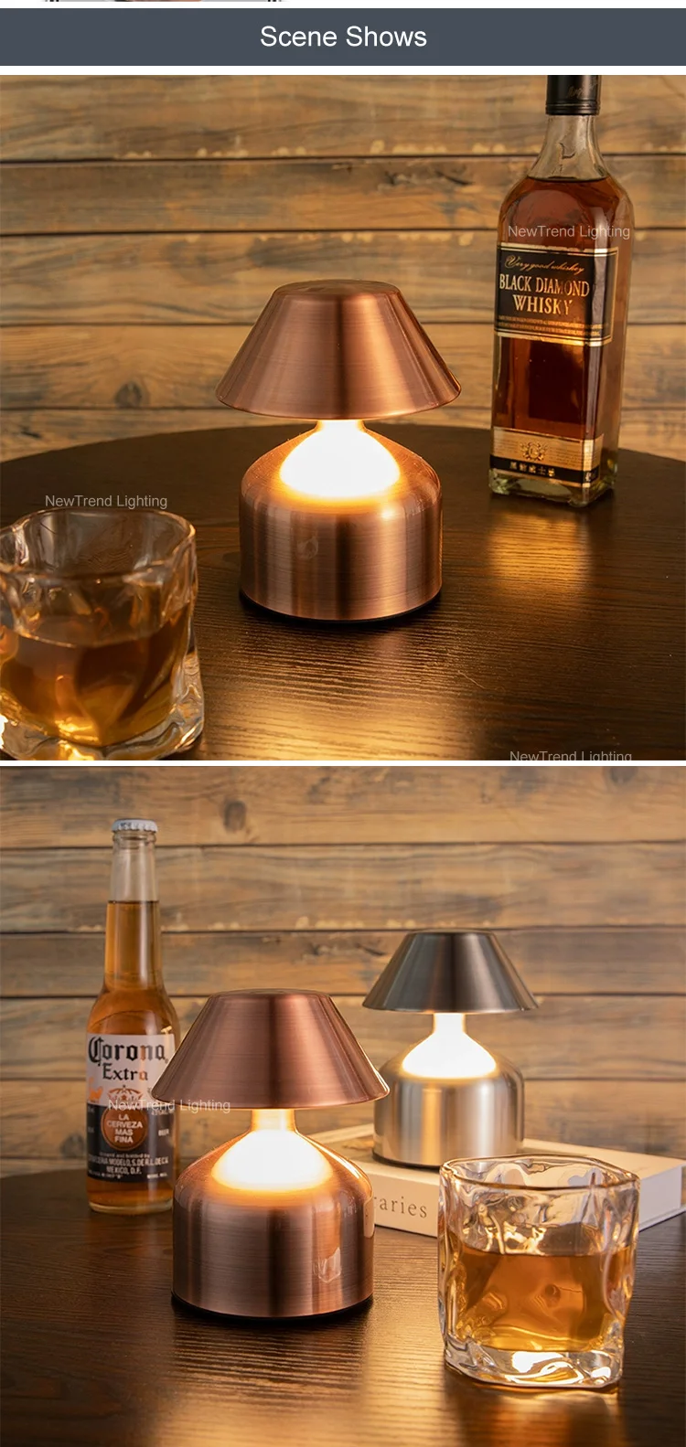 dxzp09 retro style indoor decoration night light home bar party modern acrylic dimming led rechargeable table lamp-4