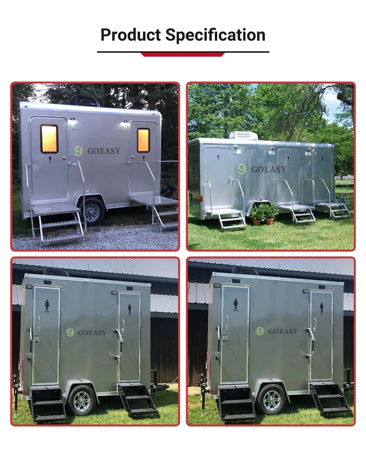 Goeasy 2024 Custom Plastic Outdoor Toilet Mobile Toilets Luxury Trailer