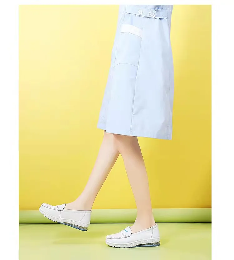 Nurse Shoes Nursing Shoes Hospital for Women Comfort Breathable Soft Bottom Flat Non-slip Safety Work White Shoes