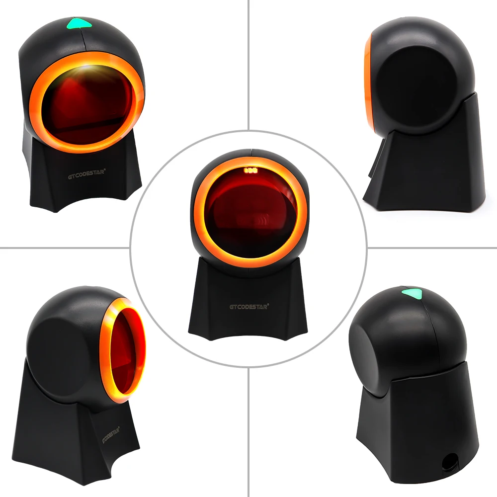 Xincode Automatic Sensing Scan 1D 2D QR Code Scanner Desktop  Barcode Scanner for Supermarket GT-8800E