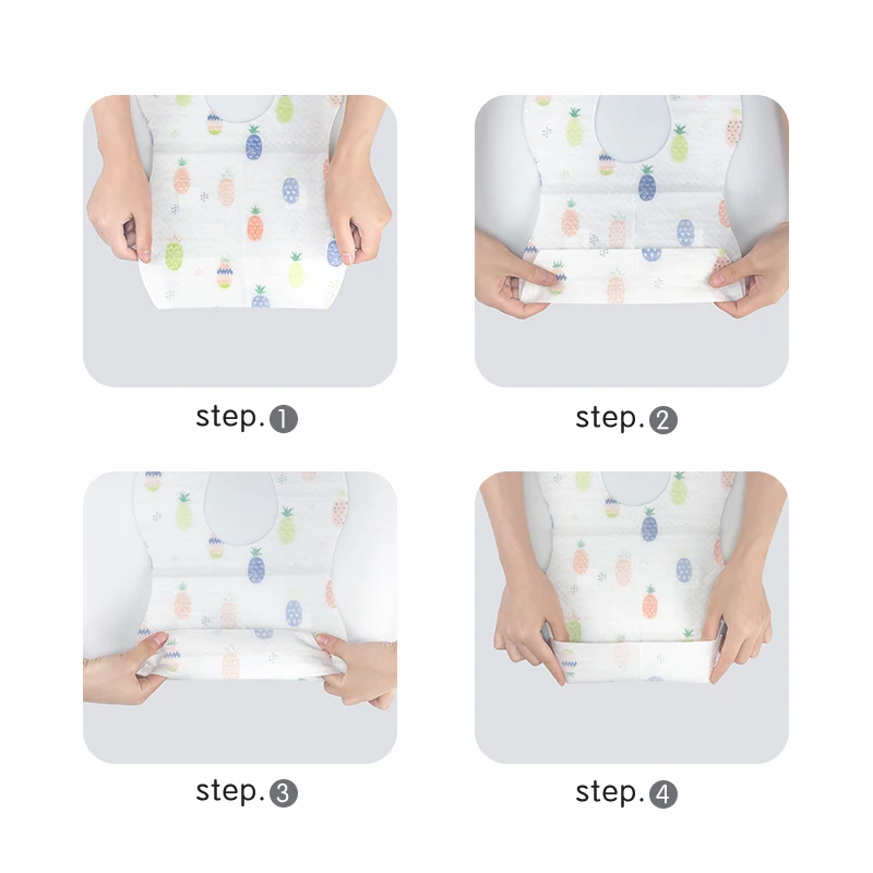 Горячая продажа 5 шт. сумка упаковывается Заводская самая водонепроницаемые детские нагрудники одноразовые нетканые детские нагрудники