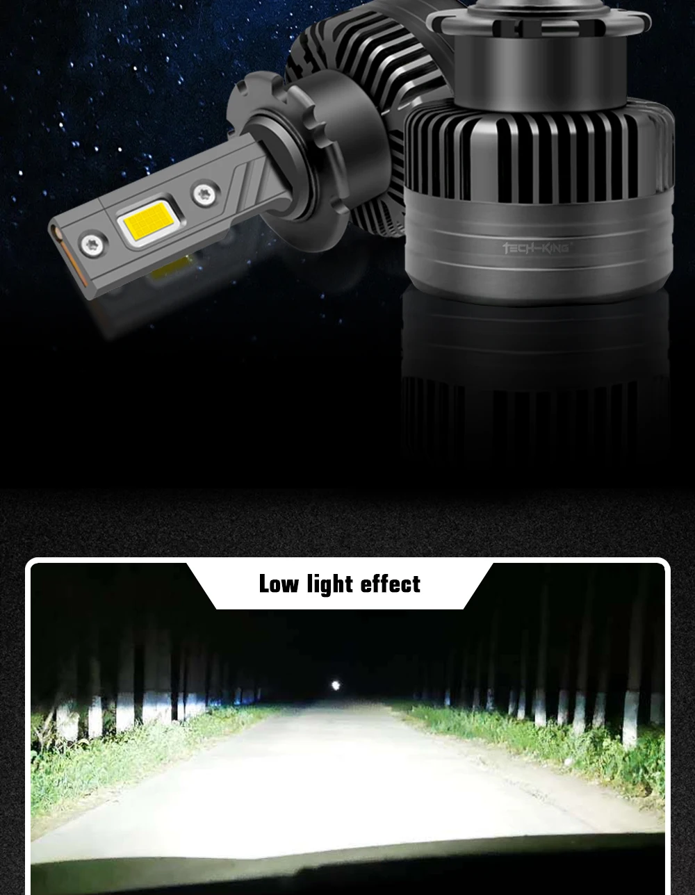 Car LED front light 110W 12000LM 6000K bright d3s non -destructive installation directly replace the original car bulb D2s D1s