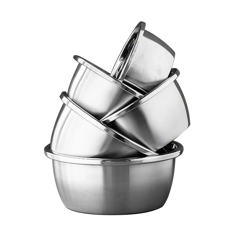 Kitchenware 201 Stainless Steel Bowl Mixing Salad Bowl Soup Bowl Washing Basin Set