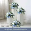 Set azzurro - 4 fiori - 3 pilastri