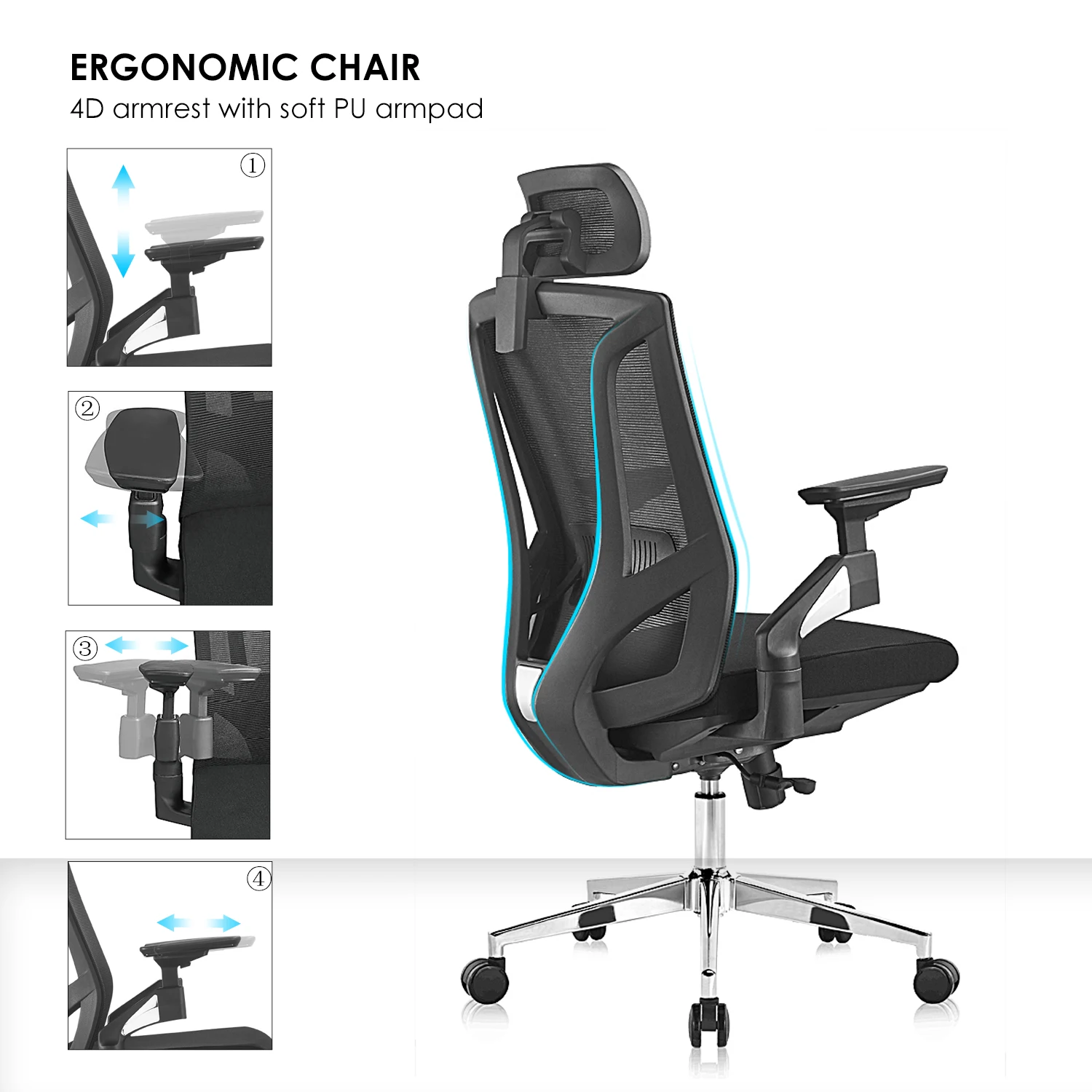 4d armrest chair