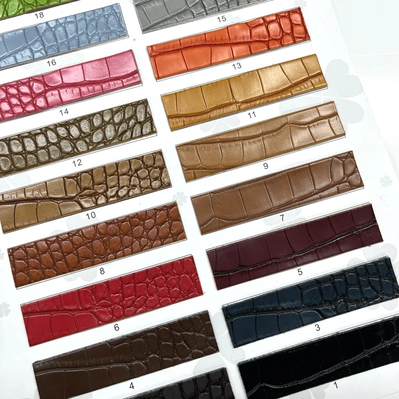 Pu Patent  with Two Tone Color crocodile Skin  Emboss Faux Leather Sheets for Making Bags Use
