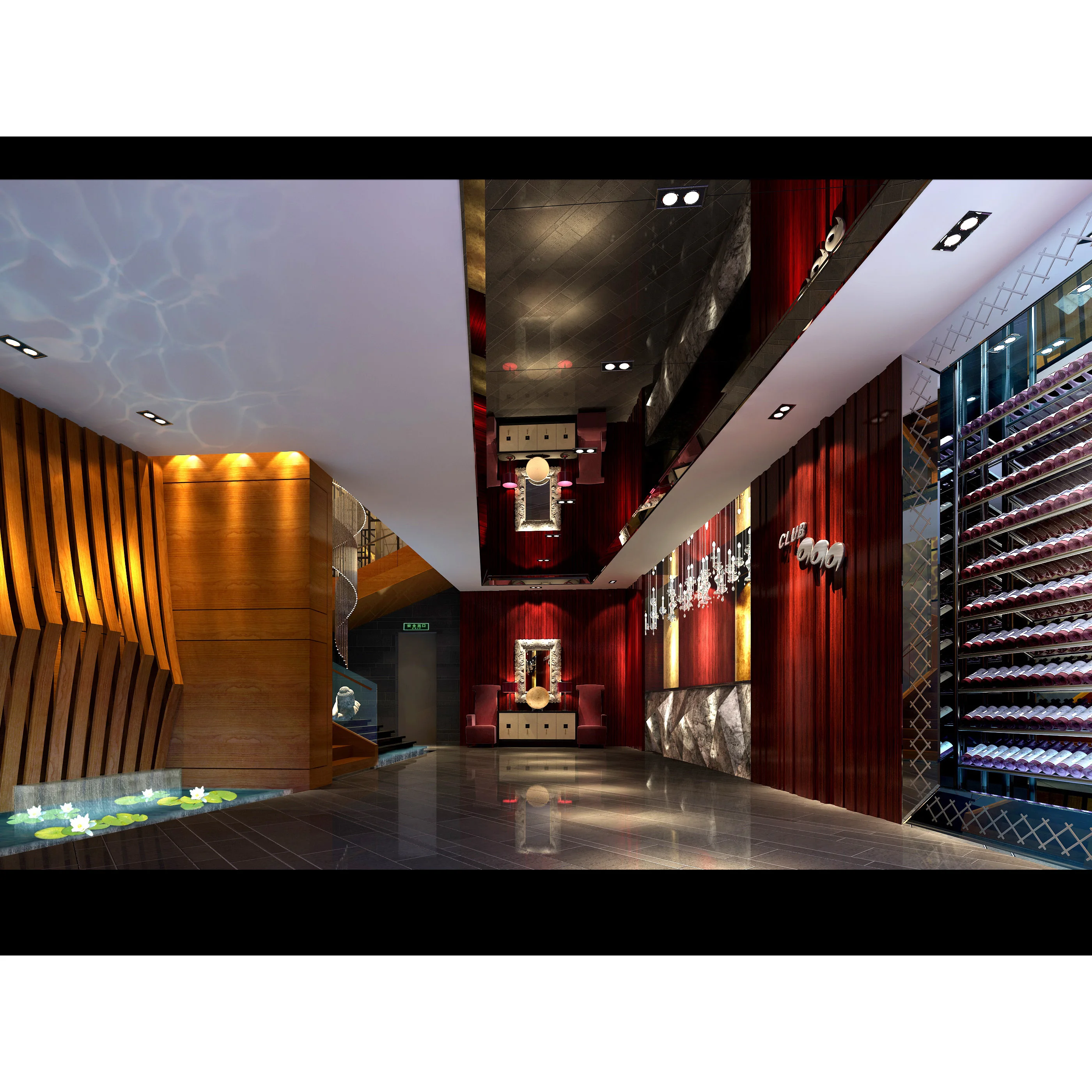 
Проектное решение для виллы и дизайна гостиниц, 3d-дизайн интерьера пола 