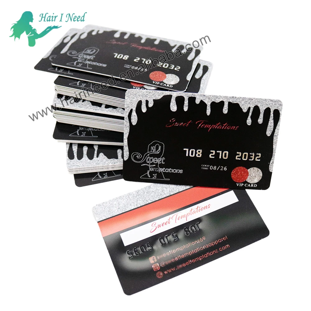 PVC Personalized Business Cards Print Custom Plastic Loyalty Membership Gift PVC Magnetic VIP Thank You Foil Stamp Credit Card