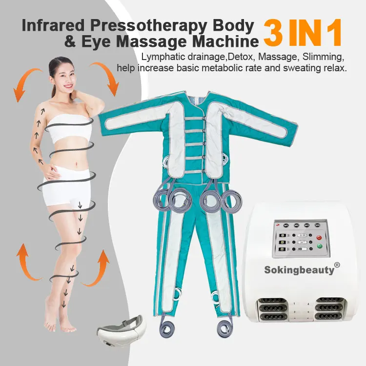 Professional Presoterapia Air Pressure Suit Compression Leg Full Body Massager Pressotherapy Lymphatic Drainage Beauty Center