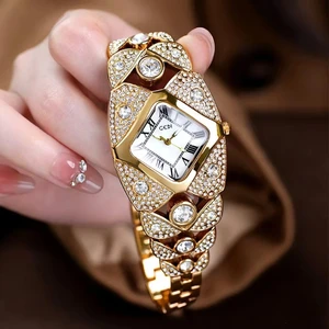 New Luxury Women Watch Diamond Wristwatch Elegant Female Gift Ladies Square Case Dial Minimalism Women Quartz Watches