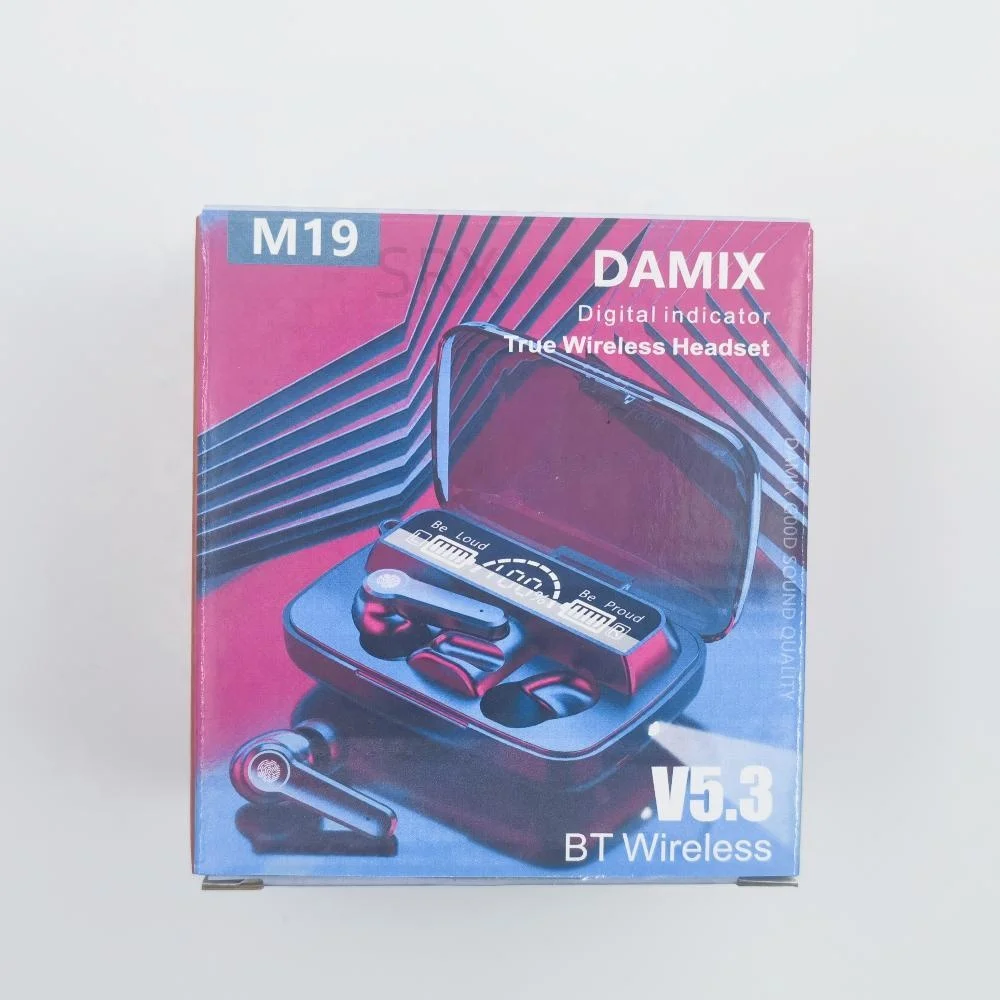 M19 Наушники игры сенсорные водонепроницаемые мини-гарнитура светодиодный цифровой дисплей наушники M19 TWS 5,0 беспроводные наушники