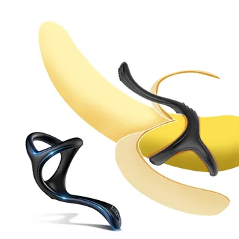Silicone Triangle Penis Ring with Tail, Adorime Stretchy Cock Ring for Penis Stimulation, Penis Trainer Sex Ring for Men