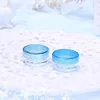 clear jar with blue cap