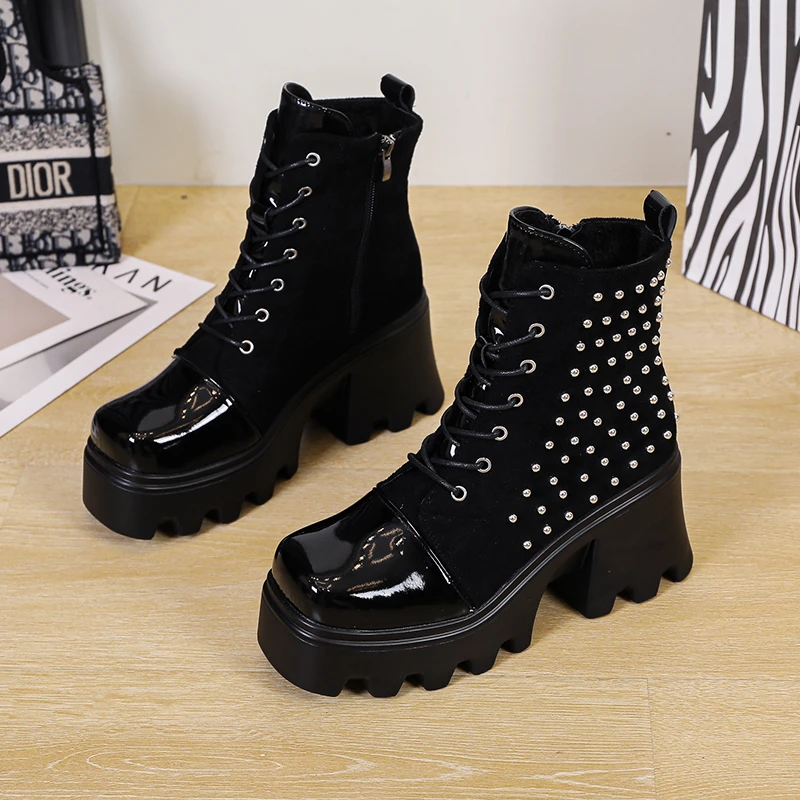 Karu reputatie Huidige Wholesale Studded Boots Lace Up Boots Women Platform Boots - Buy  Zapatos-femenin,Zapatos Mujer,Platform Wedge Ankle Boots Product on  Alibaba.com