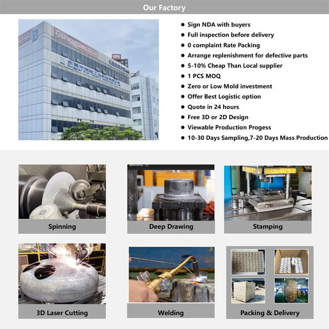 Metal Spinning Part Steel Spinning Service OEM Metal Spun Parts Aluminum Cone Stainless Steel Deep Drawing Custom Metal Spinning