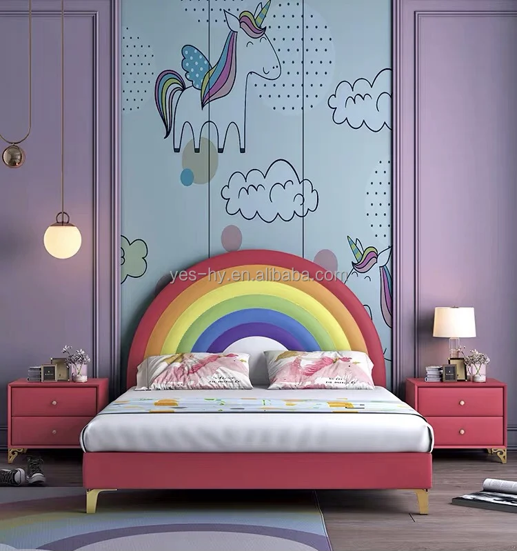 kids rainbow bed