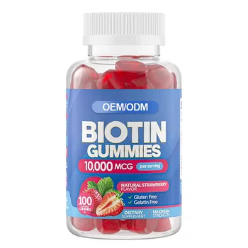 Private Label Vitamin And Supplements Hair Nail and Skin Vitamins Biotin Gummies