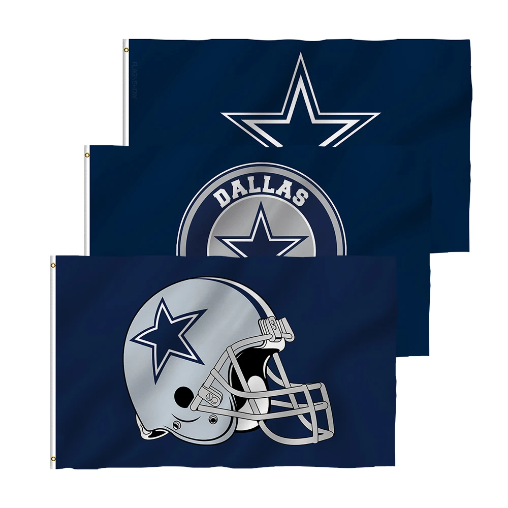 Dallas Cowboys Flag-3x5FT NFL Banner-100% polyester-Helmet