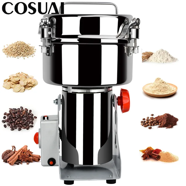 COSUAI high speed Stainless Steel Customize2500GSpice Powder Grinder for Herb Spice coffee