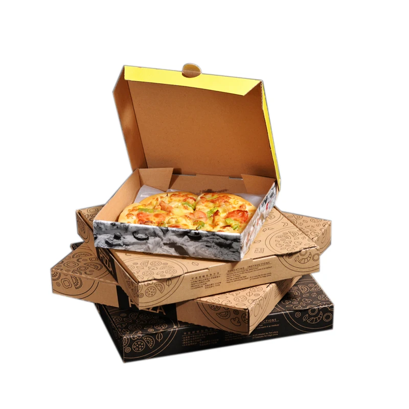 Eco Friendly Wholesale Custom Rectangular Slice Pizza Box Package Food
