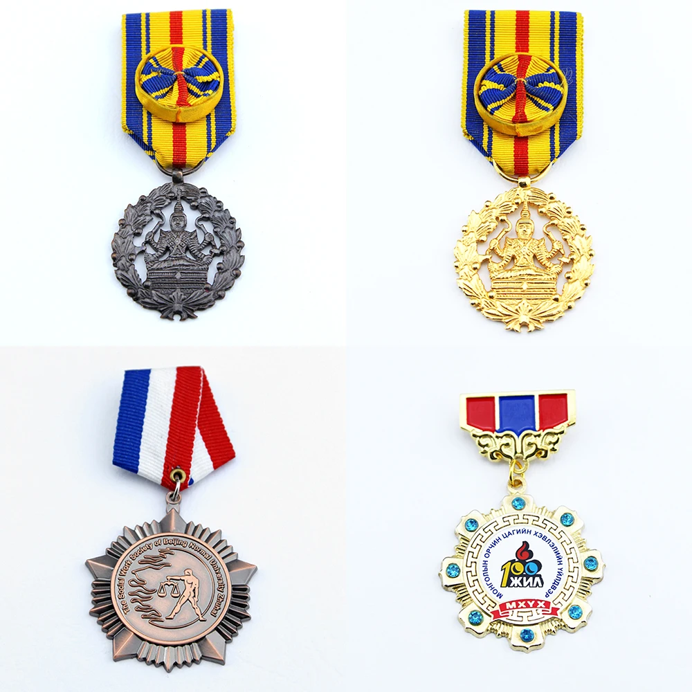 Direct From Factory High-Grade Metal Medal Pin Souvenir Plated Badge of Honor Gift Metal Crafts