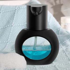 New Arrival 420ml Transparent Water Tank Auto Foaming Soap Dispenser for Household Use Chargeable on for Amazon Automatic Foam