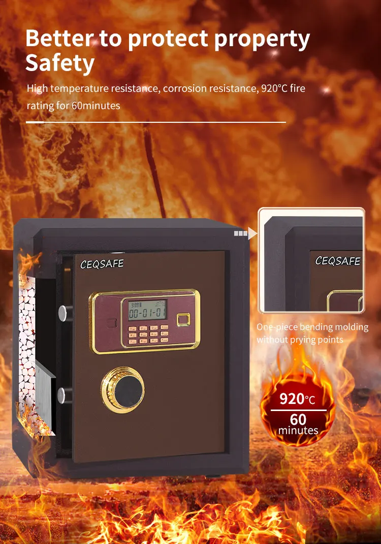 CEQSAFE New Design Small Fireproof Safe Box Office Electronic Safe Locker Fire Proof Safe manufacture
