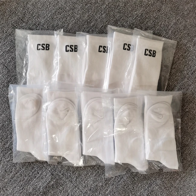 B81 Free Sample Sports White Socks Custom Logo Yoga Causal Soccer Basketball Crew Running Made in China details