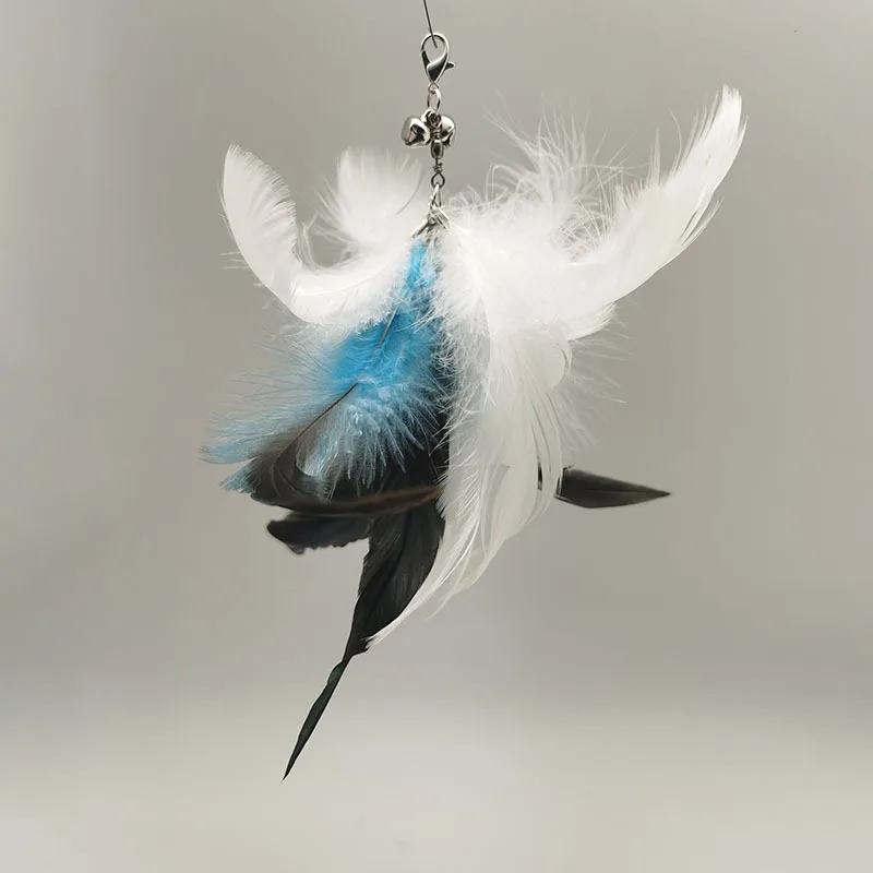 White and blue feather replacement head