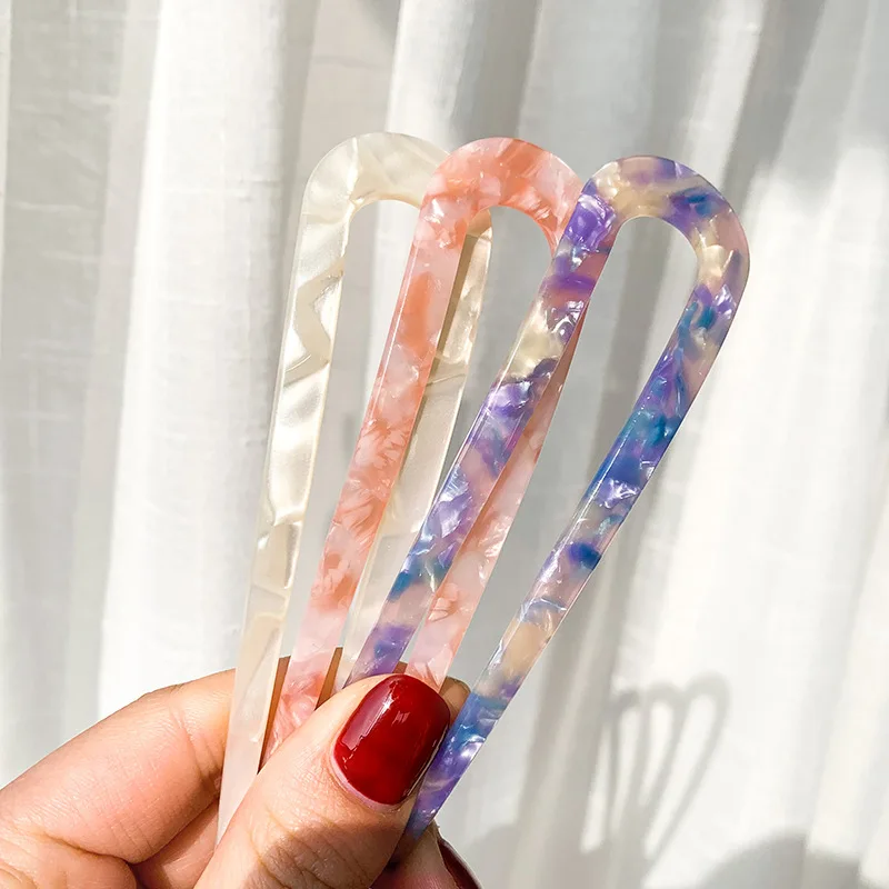 HC142D новый дизайн корейский мраморный узор ацетатная женская заколка для волос красочные большие размеры высокое качество Элегантные Бесшовные женские волосы вилка