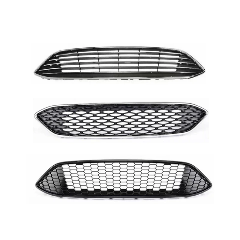 spare parts car Front Upper Center Bumper Grille with Chrome Trim Fits 2015-2018 Ford Focus S SE