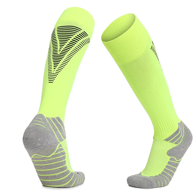 Adult Children's Football Socks Thickened Loop Anti Slip Sports Socks  Training Knee Length Socks Wholesale