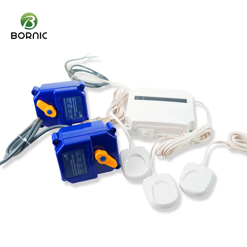 Bornic Hot Auto Shut off Valve for Water Leak Water Leak Detector with Shut off Valve with Alarm Detection Water Leak Stop Valve